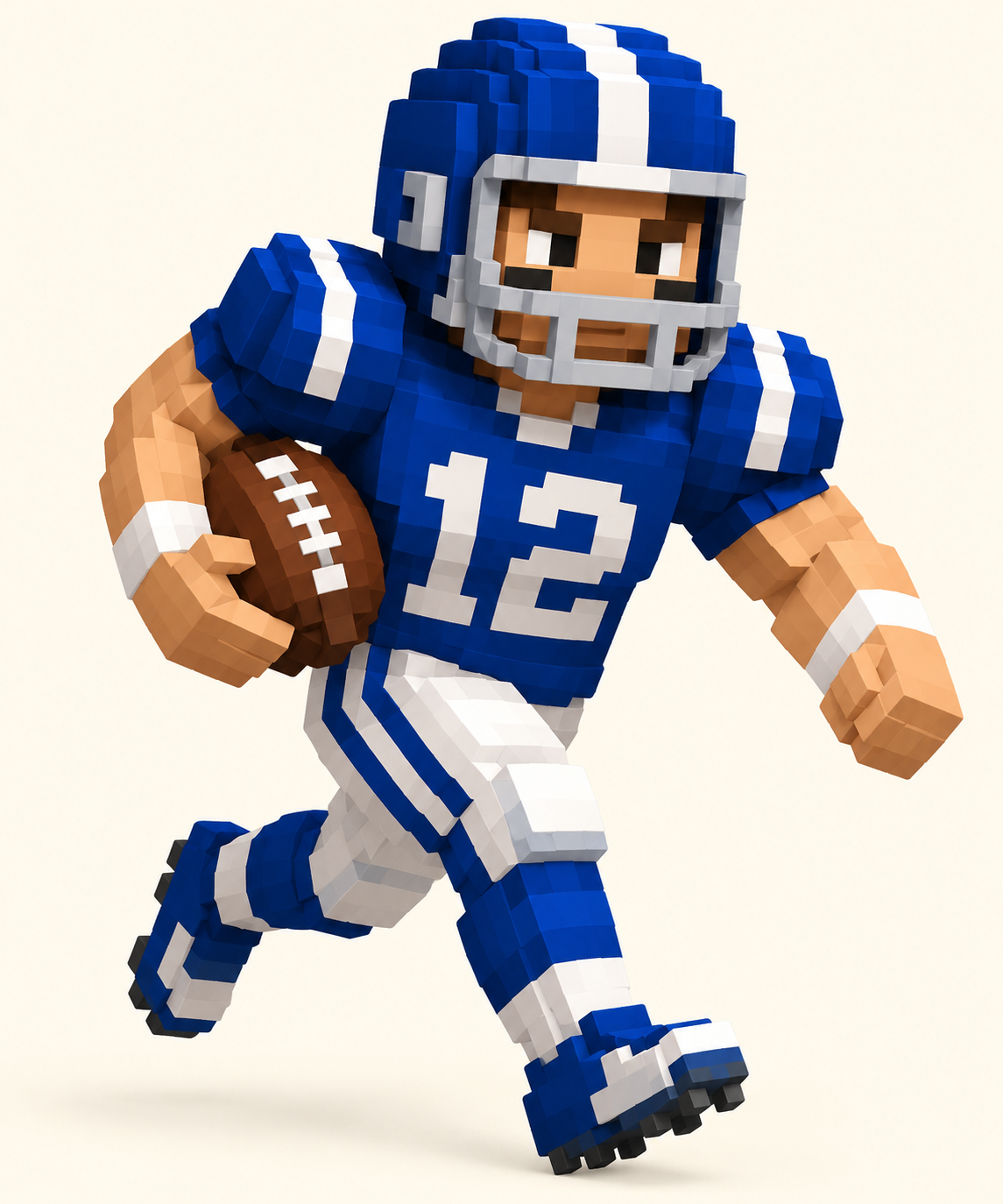 Blue helmeted player used as a role illustration